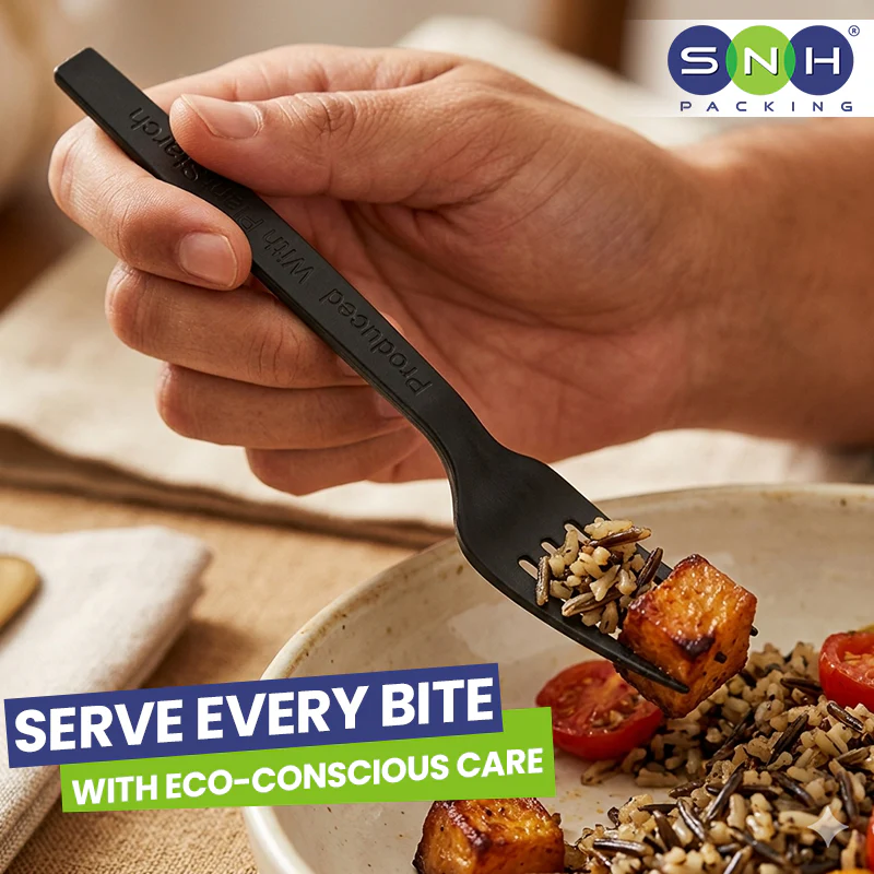 PSM Disposable Black Individual Cutlery UAE - Fork | Knife | Spoon - Image 4