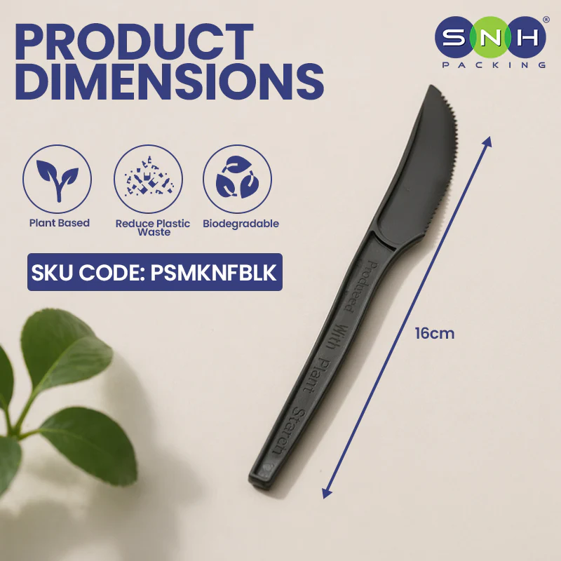 PSM Disposable Black Individual Cutlery UAE - Fork | Knife | Spoon - Image 6