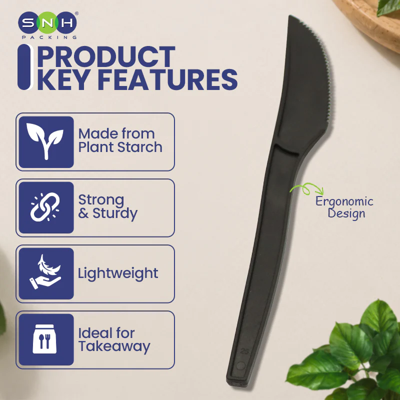 PSM Disposable Black Individual Cutlery UAE - Fork | Knife | Spoon - Image 7