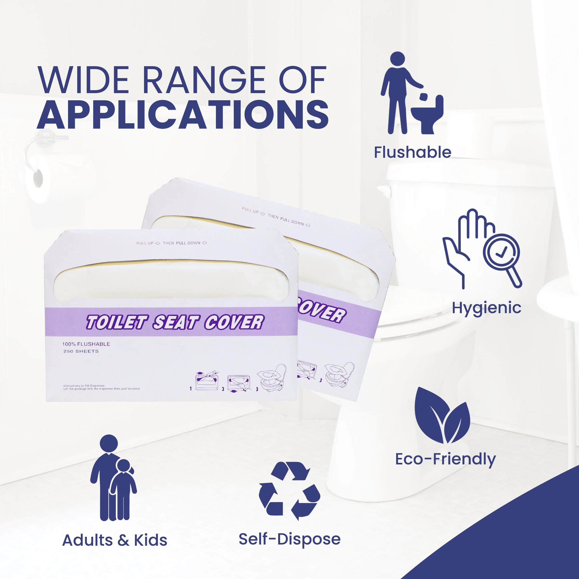 Disposable Toilet Seat Covers  250 PCS PKT - Image 3