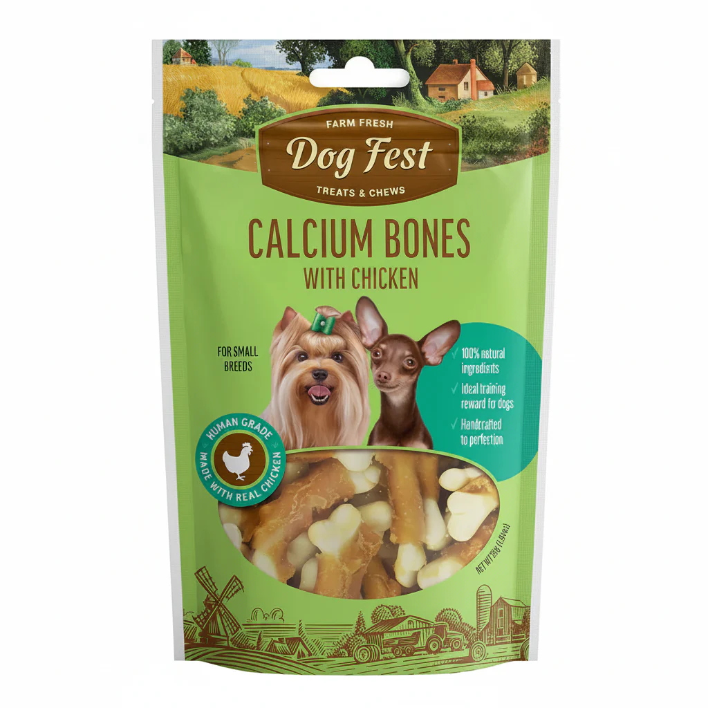 Dog Fest Calcium Bones With Chicken For Mini-Dogs - 55g