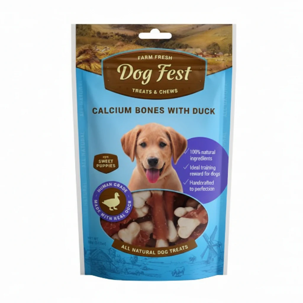 Dog Fest Calcium Bones With Duck For Puppies - 90g