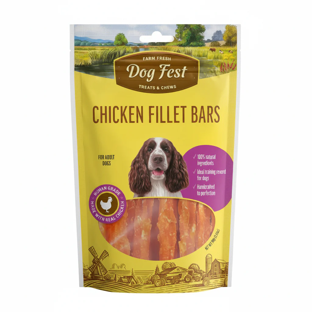 Dog Fest Chicken Fillet Bars For Adult Dogs - 90g