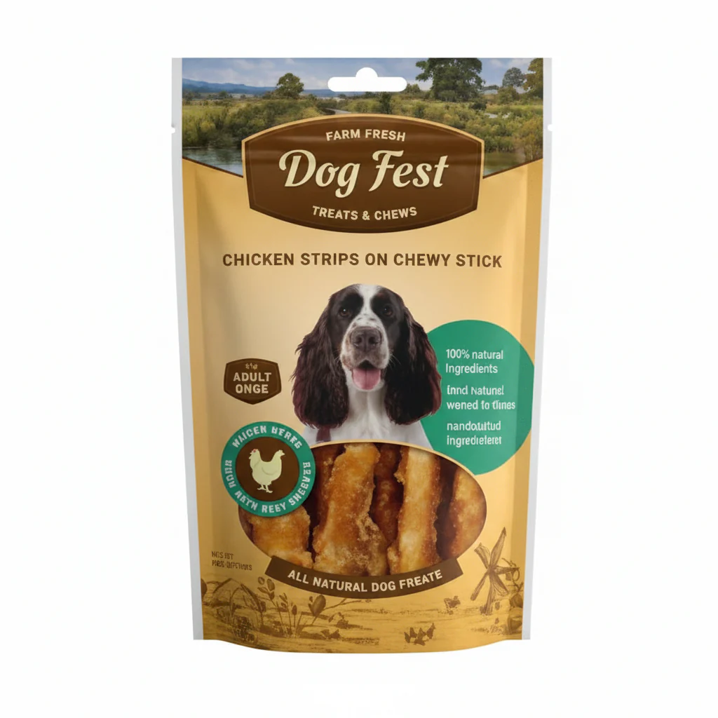 Dog Fest Chicken Strips On Chewy Stick For Adult Dogs - 90g
