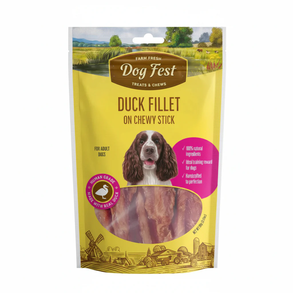 Dog Fest Duck Fillet On Chewy Stick For Adult Dogs - 90g