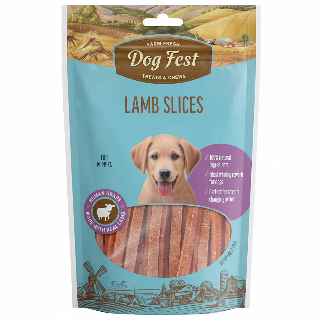Dog Fest Lamb Slices For Puppies - 90g