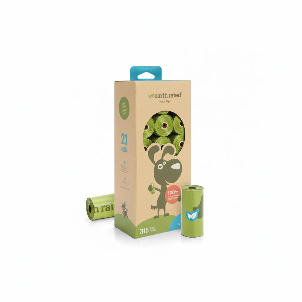 Earth Rated Dog Poop Bags Refill Rolls UNSCENTED 315 BAGS