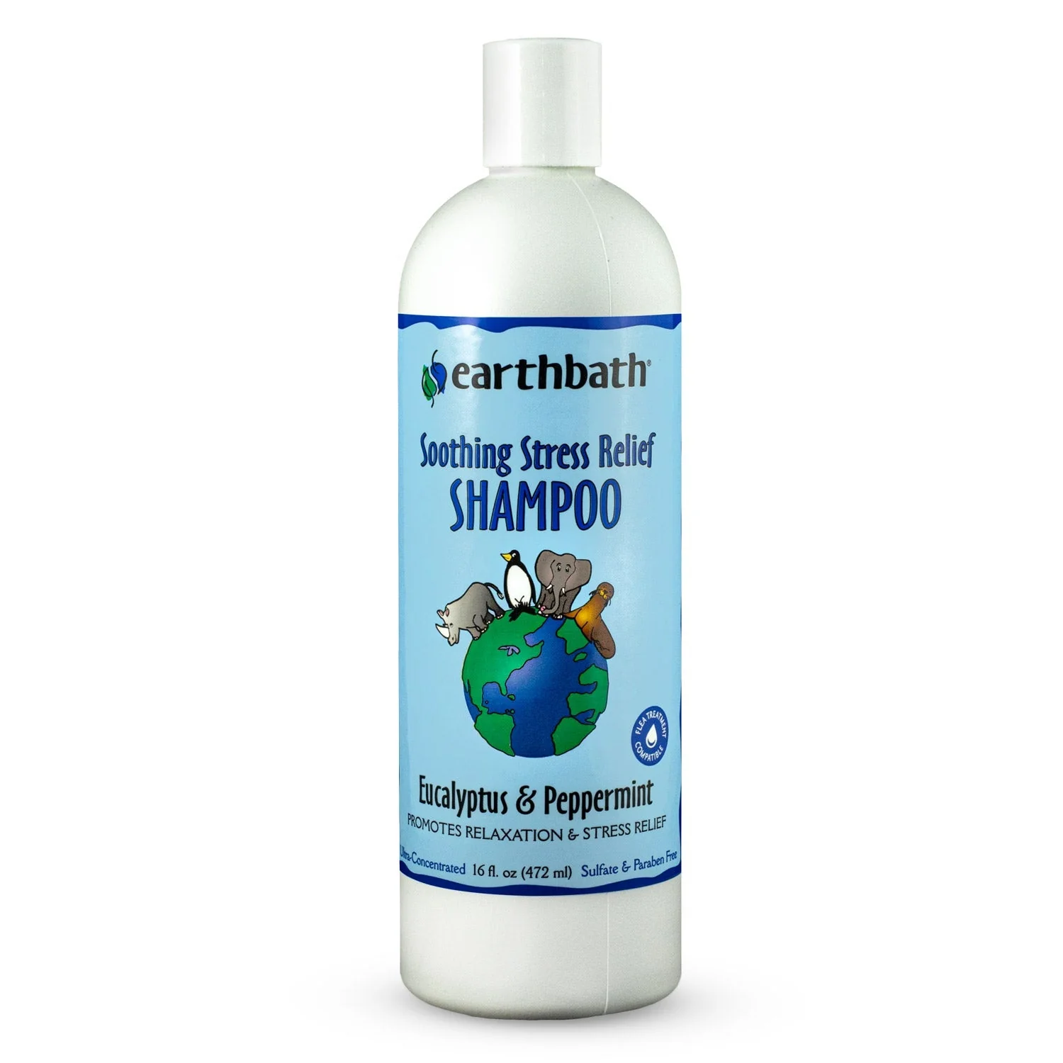 Earthbath Soothing Stress Relief Shampoo Eucalyptus & Peppermint 16oz
