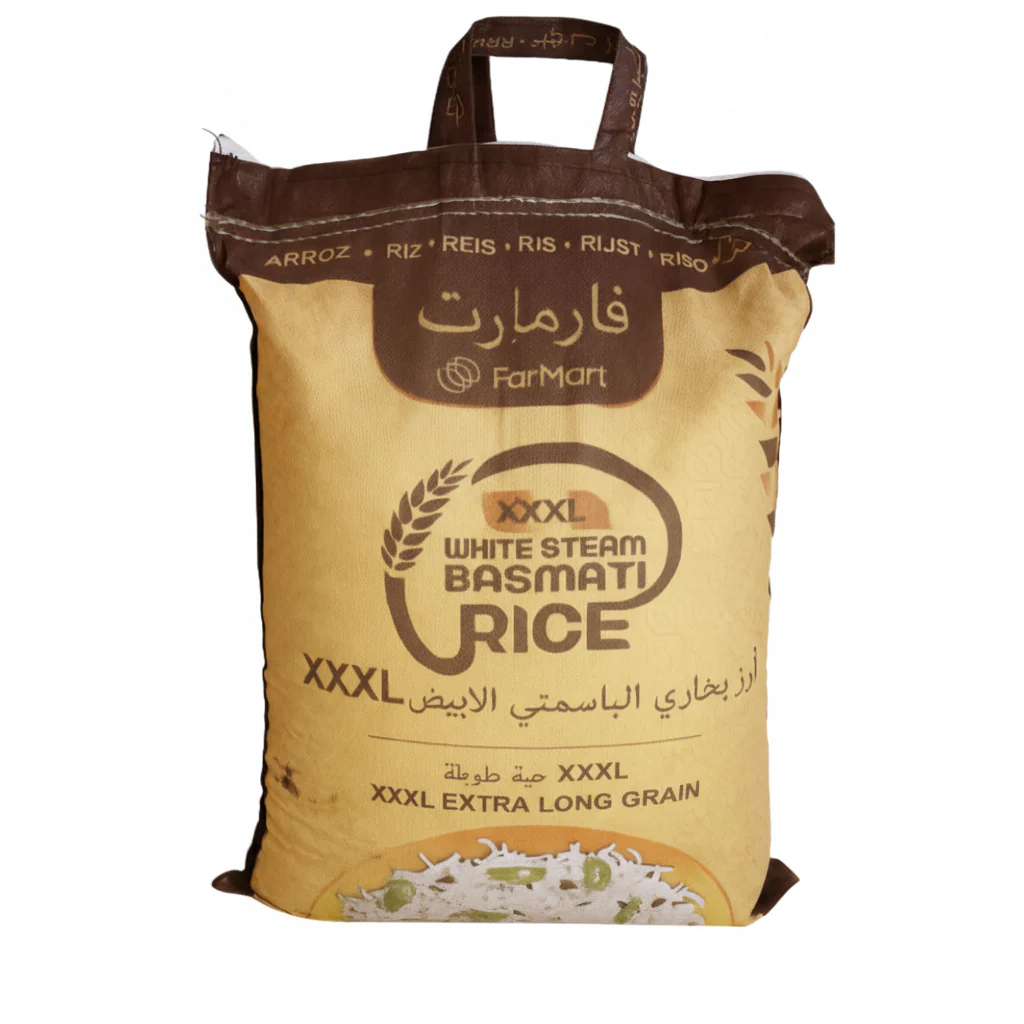 Farmart Basmati Steam Rice XXXL Long Grain  10KG