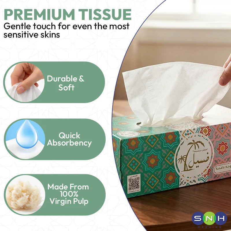 Fasil Facial Tissue 200 Sheets 1-Ply Soft 5 BXS PKT - Image 4