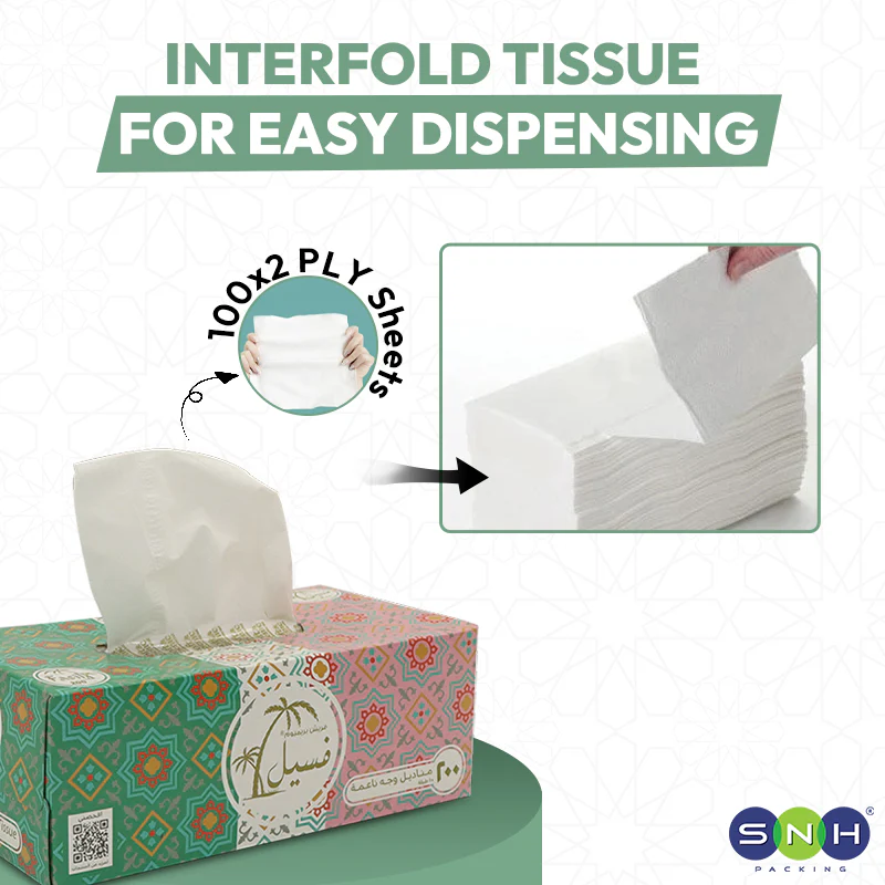 Fasil Facial Tissue 200 Sheets 1-Ply Soft 5 BXS PKT - Image 5