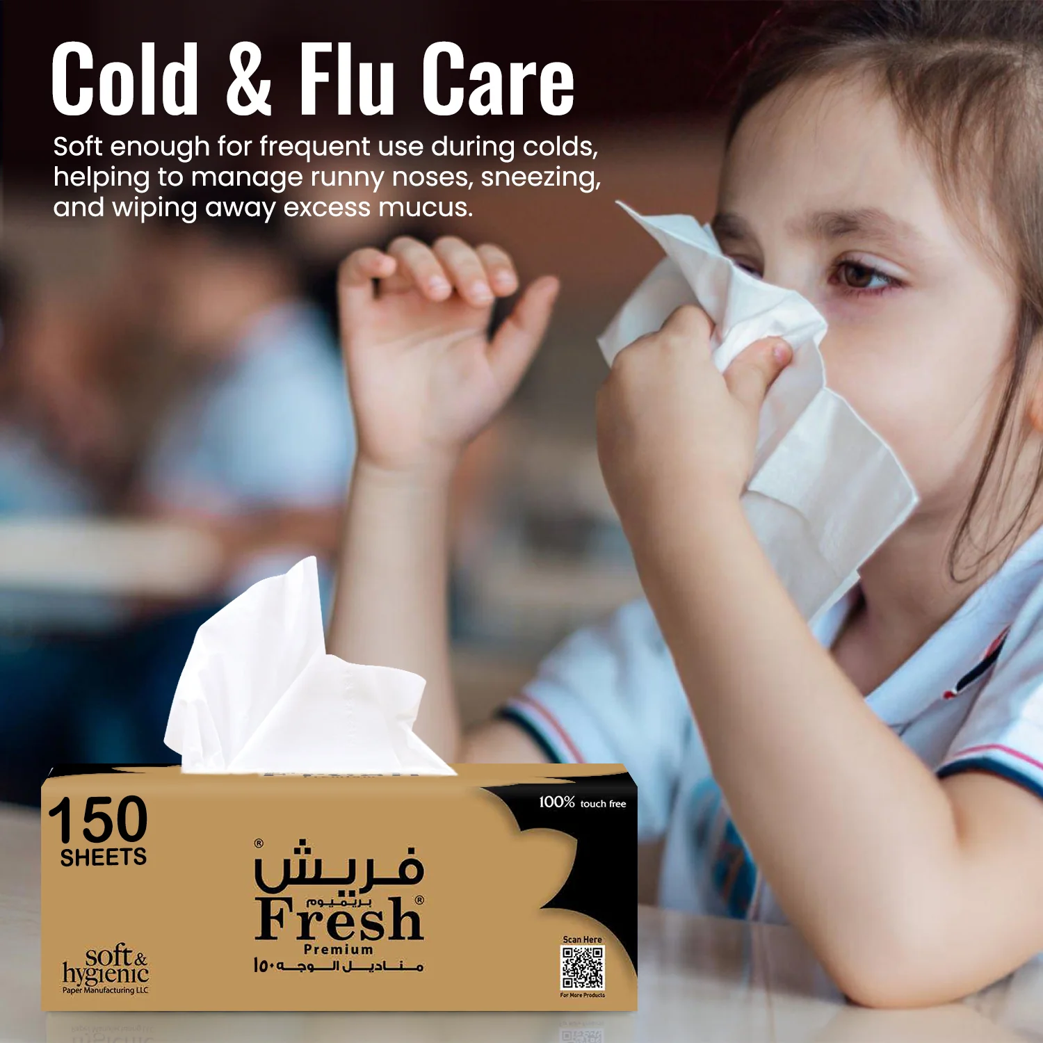 Fresh Facial Tissue  150 Sheets  Soft & Hygienic 2Ply - Image 4