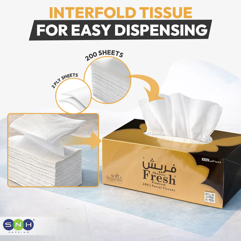 Fresh Facial Tissue  200 Sheets  2Ply  5 BXS PKT - Image 5