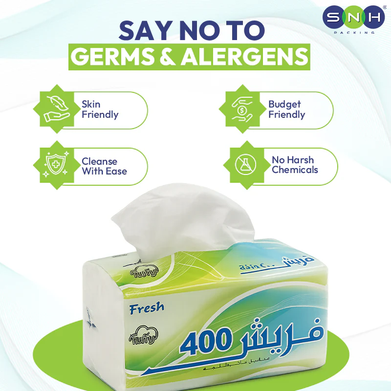 Fresh Nylon Tissue 200x2PLY (Total 400 Sheets)  5BXS PKT - Image 5