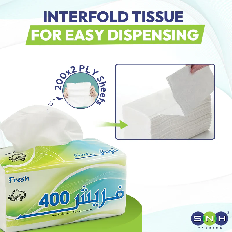 Fresh Nylon Tissue 200x2PLY (Total 400 Sheets)  5BXS PKT - Image 6