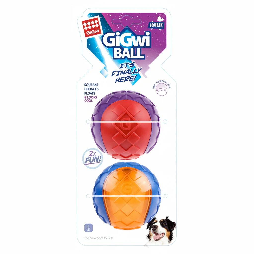 GiGwi Ball Squeaker (Large) – 2pk