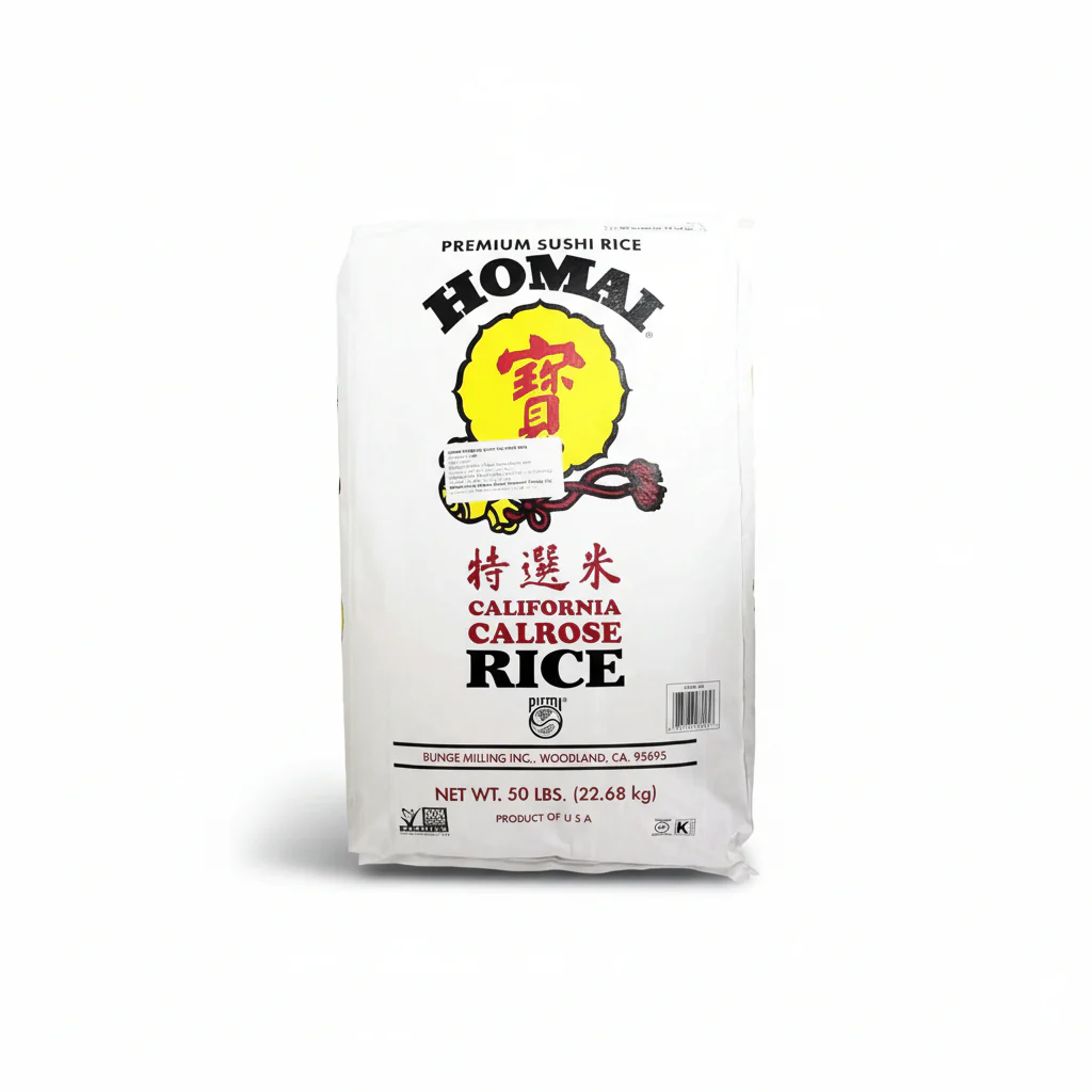 Homai Medium Grain Calrose Rice  22.68KG Bag (Product of USA)