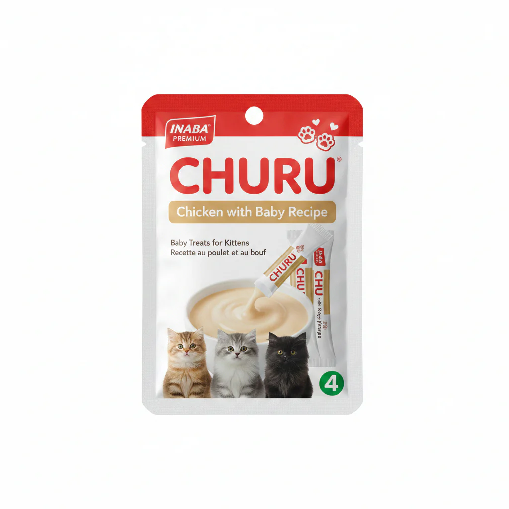 Inaba Churu Chicken with Cheese & Beef Recipe 4pcs/pack – 56g