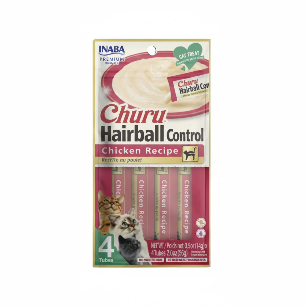 Inaba Churu Hairball Control- Chicken Recipe 4PCS/PK – 56g