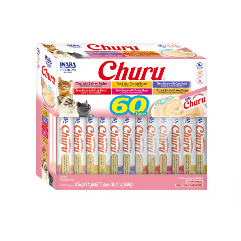 Inaba Churu Tuna Seafood Variety Box 60PCS/PK - 840g