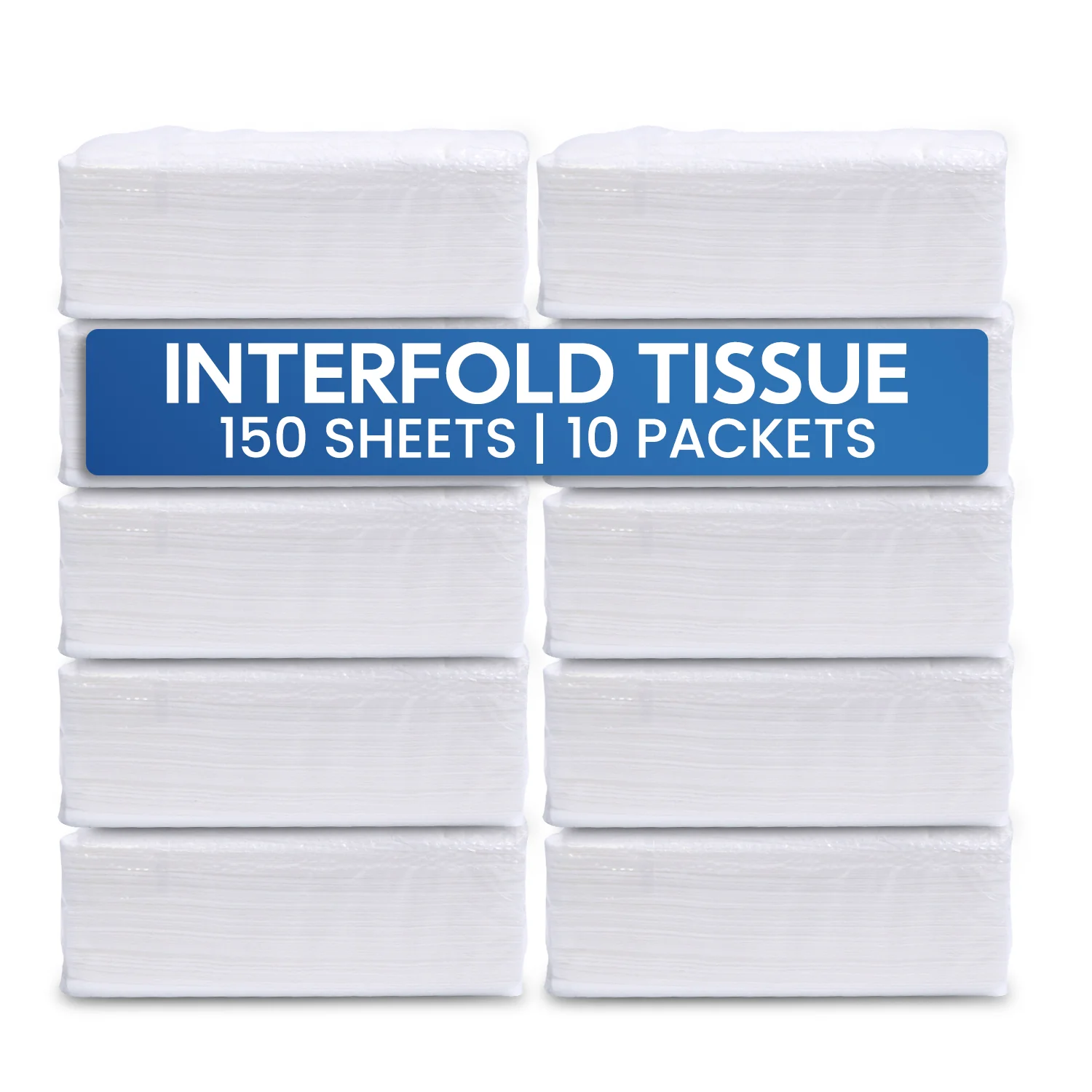 Interfold Tissue  1 Ply 150 Sheets Soft & Absorbent - Image 4