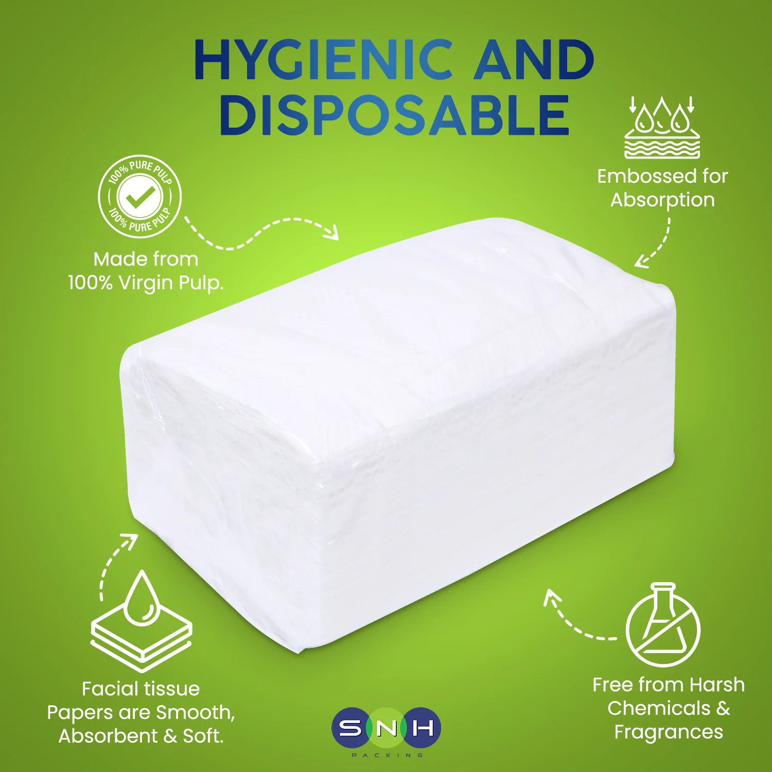Interfold Tissue  1 Ply 150 Sheets Soft & Absorbent - Image 9