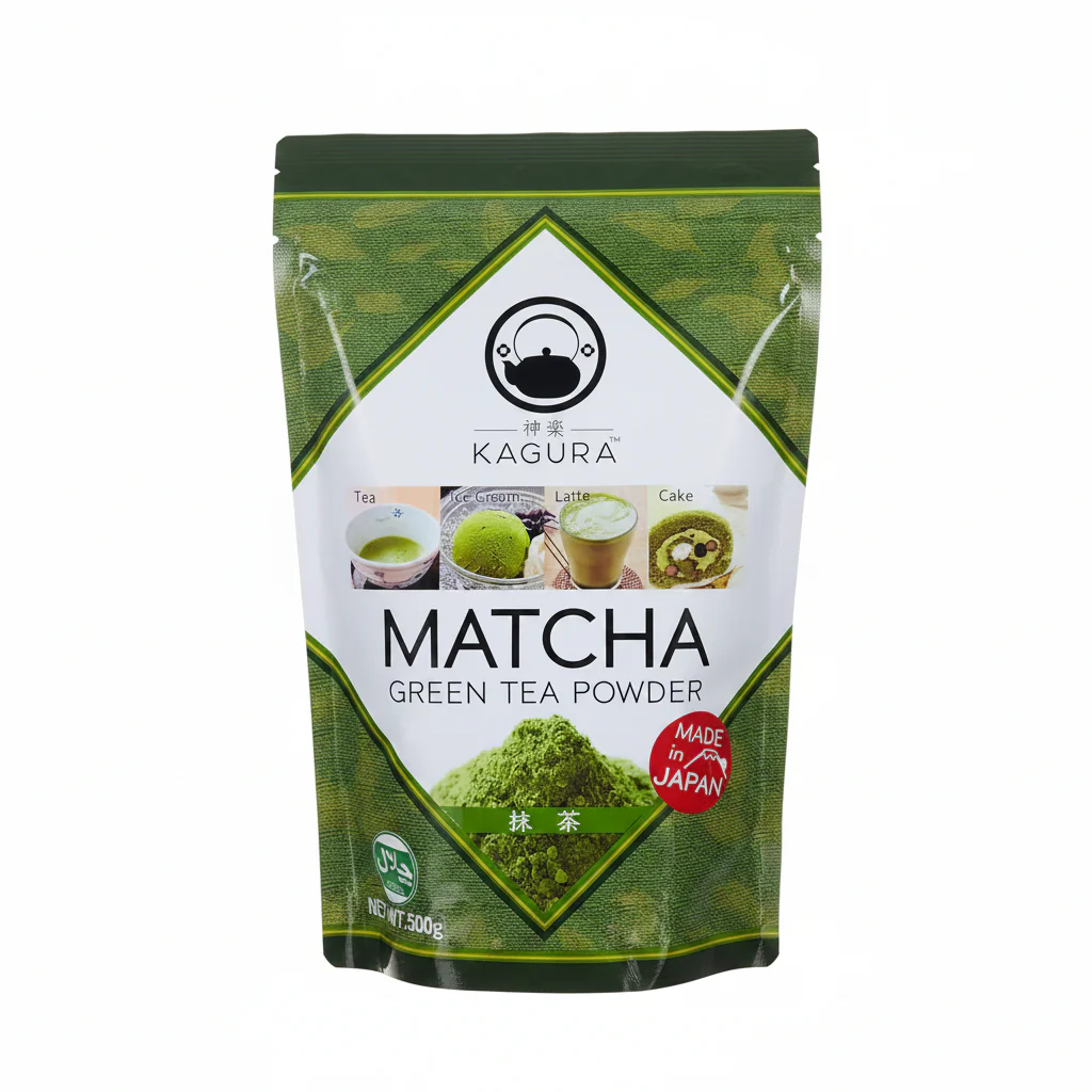 KAGURA Matcha Green Tea Powder 500 Gram - Made in Japan