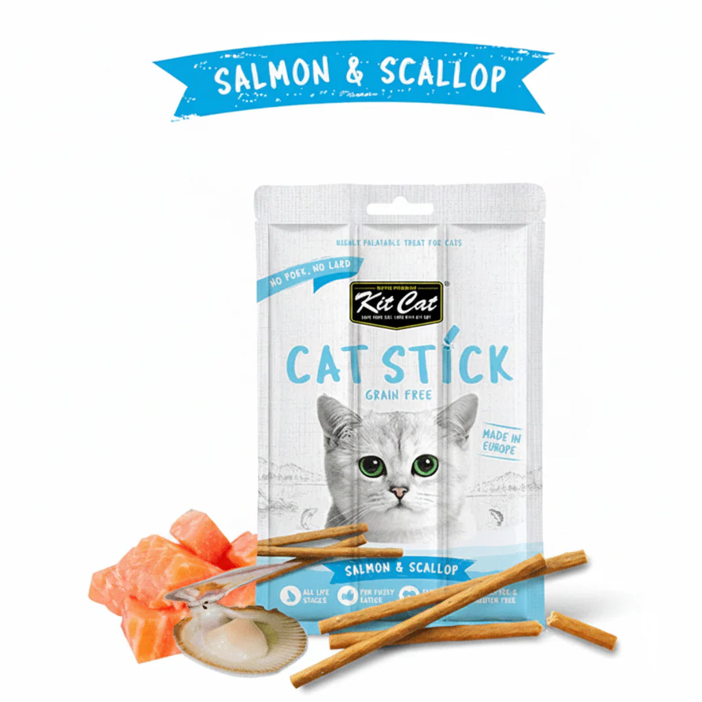 Kit Cat Grain Free Cat Stick Salmon & Scallop 15g
