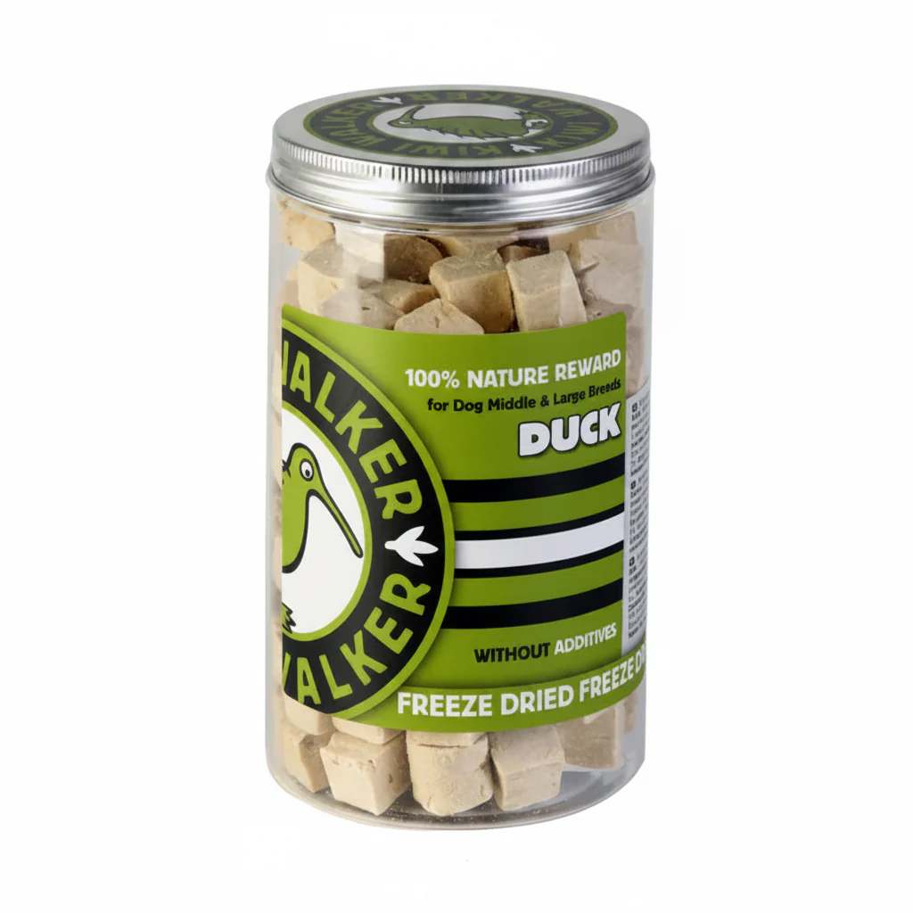 KIWI WALKER Freeze Dried Grain Free Duck Cubes Dog & Cat Treats - 115G