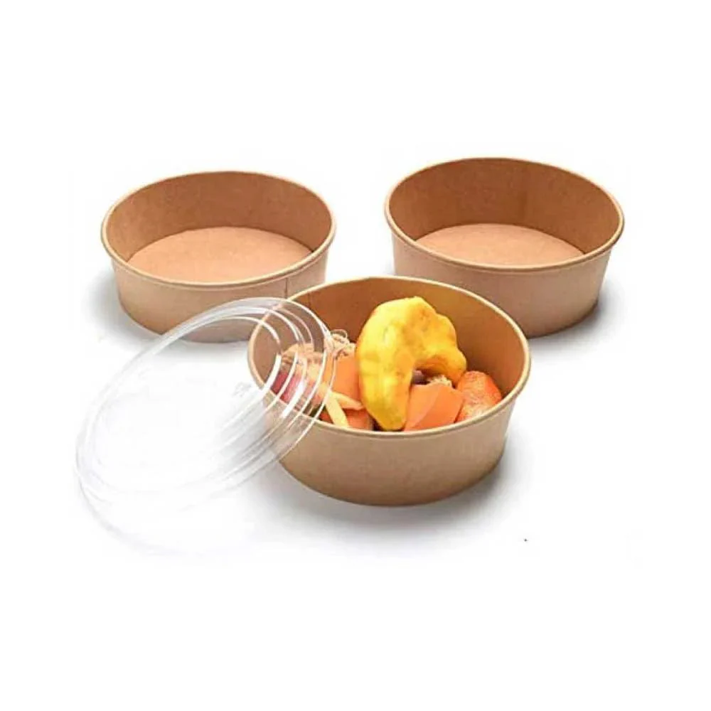 Kraft Salad Bowls  Brown Kraft Disposable Food Bowls - Image 3