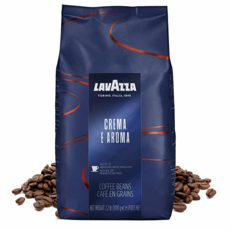 Lavazza Crema E Aroma Coffee Beans, Blue, Italy - 1KG
