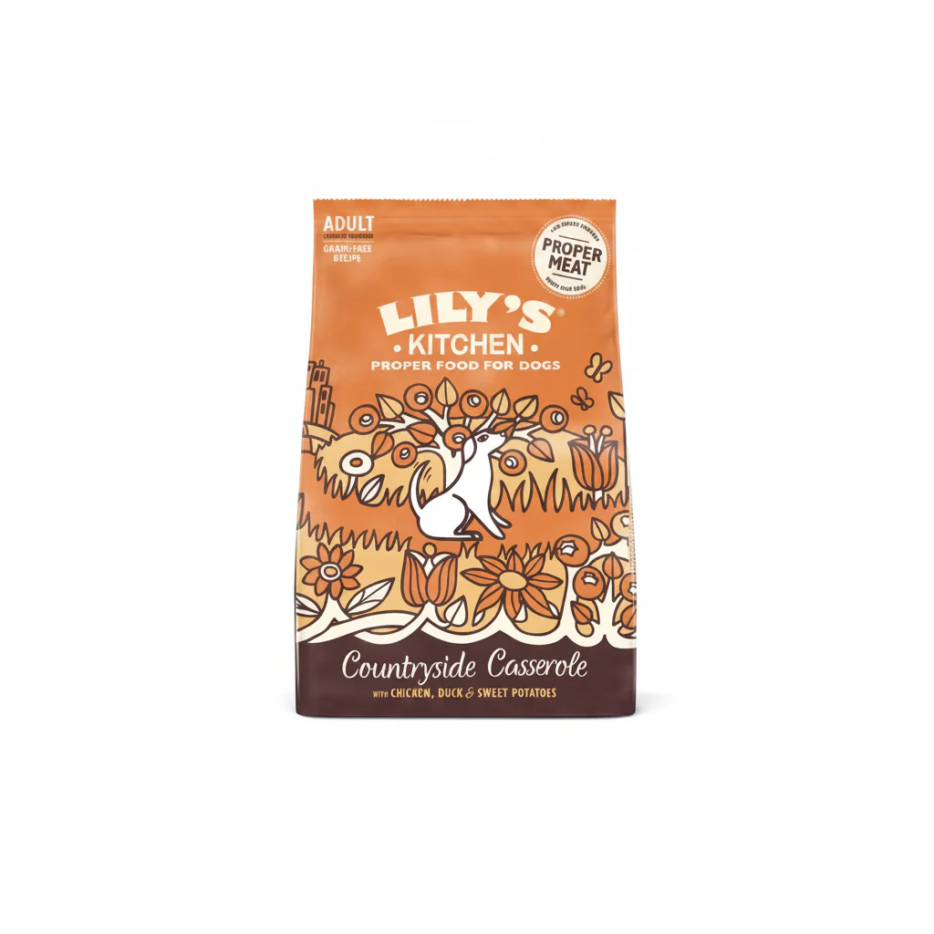 Lily's Kitchen Countryside Casserole with Chicken, Duck & Sweet Potatoes Adult Dry Dog Food - 12KG