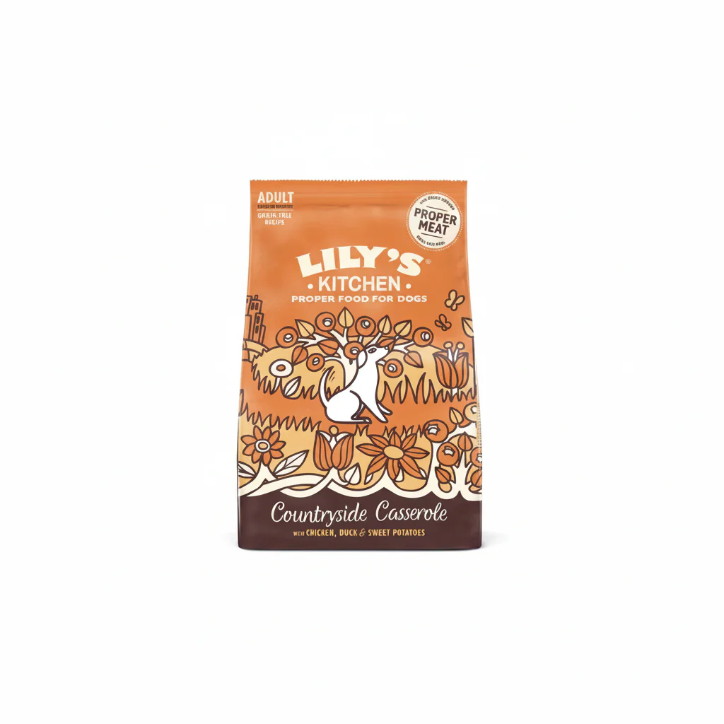 Lily's Kitchen Countryside Casserole with Chicken, Duck & Sweet Potatoes Adult Dry Dog Food - 7KG