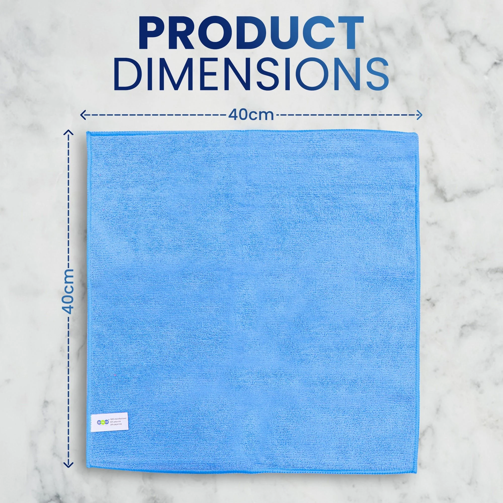 Microfiber Cleaning Cloth  5 PCS PKT | 40x40 cm - Image 2