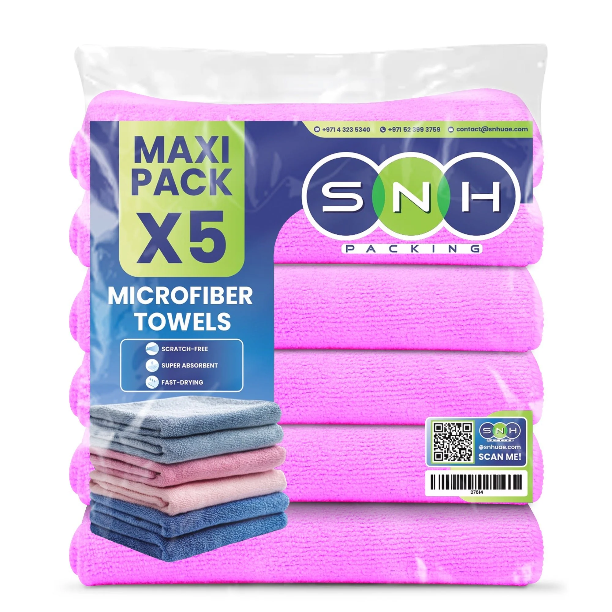 Microfiber Cleaning Cloth  5 PCS PKT | 40x40 cm - Image 7