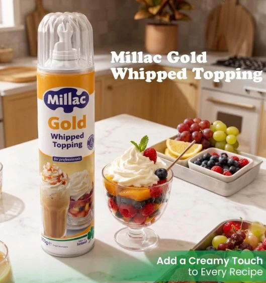 Millac Gold Whipped Topping Cream Spray - 500G - Image 2