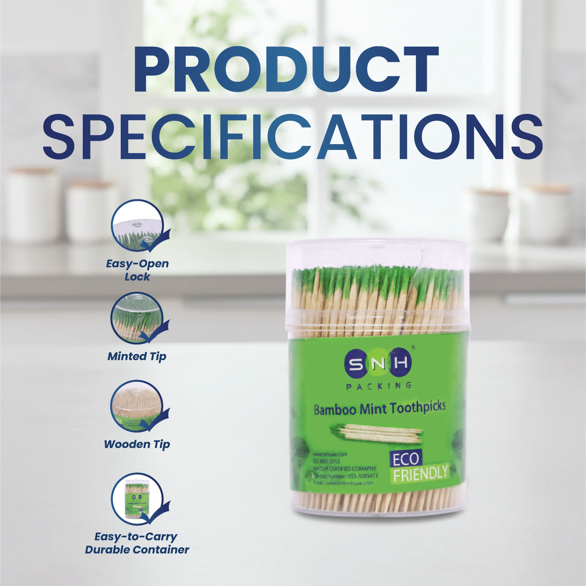 Minted Toothpicks 400 PCS Cup Pack - Image 3
