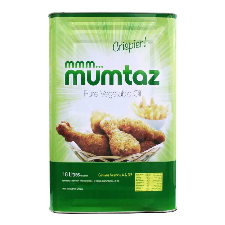 Mumtaz Pure Vegetable Cooking Oil, UAE  18LTR