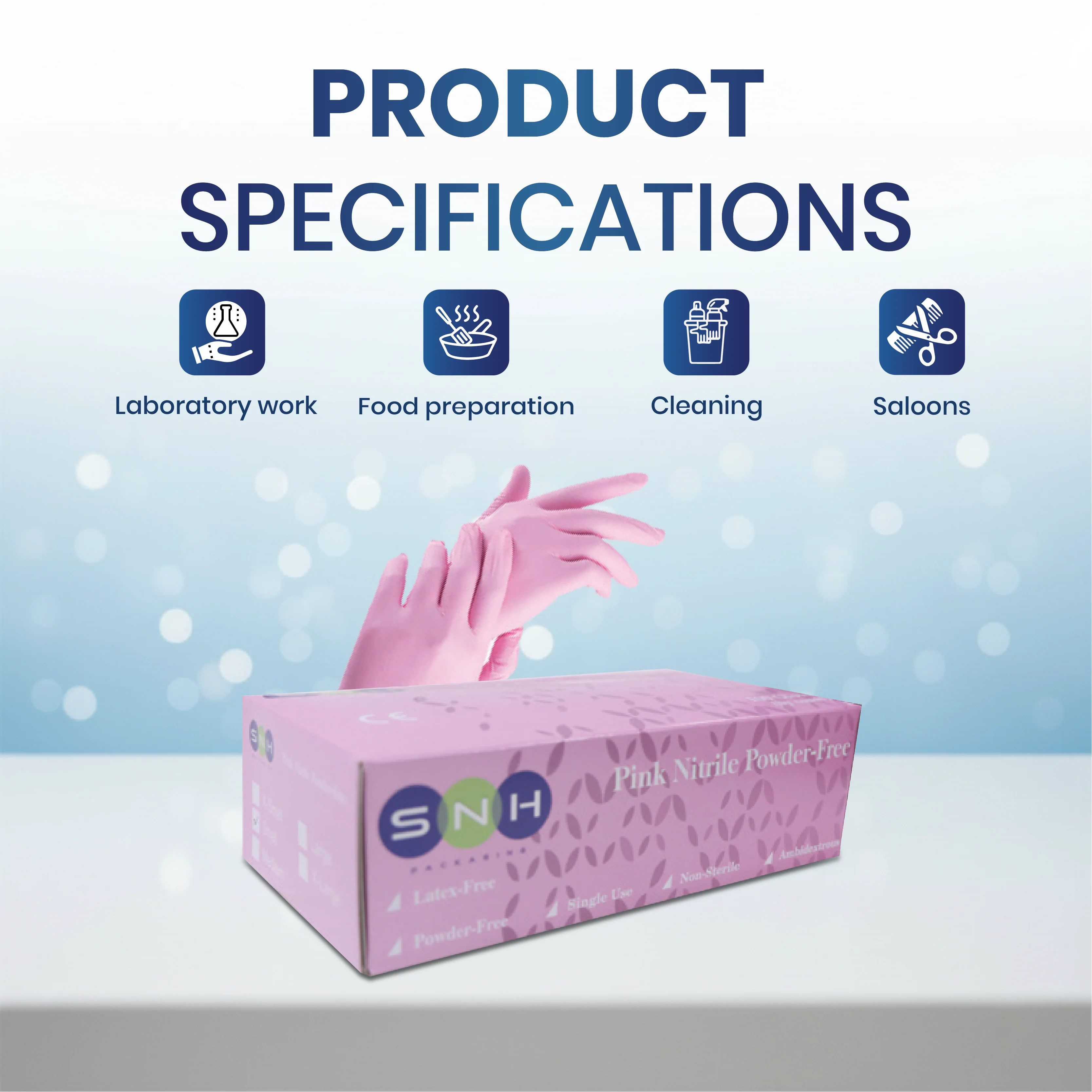 Nitrile Gloves Powder Free Disposable 100 PCS PKTS - Image 7