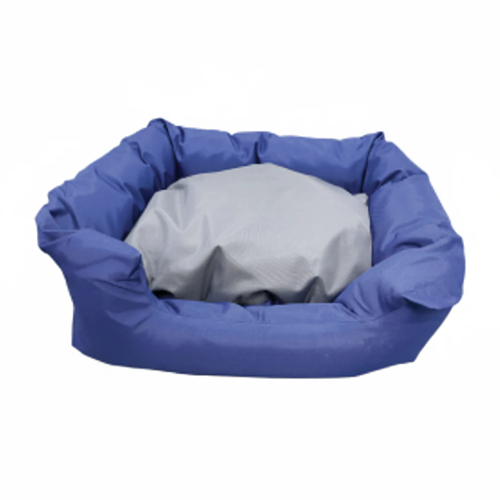 NutraPet L-56CM W-44CM H-14CM LOUNGER BED NAVY & GREY S
