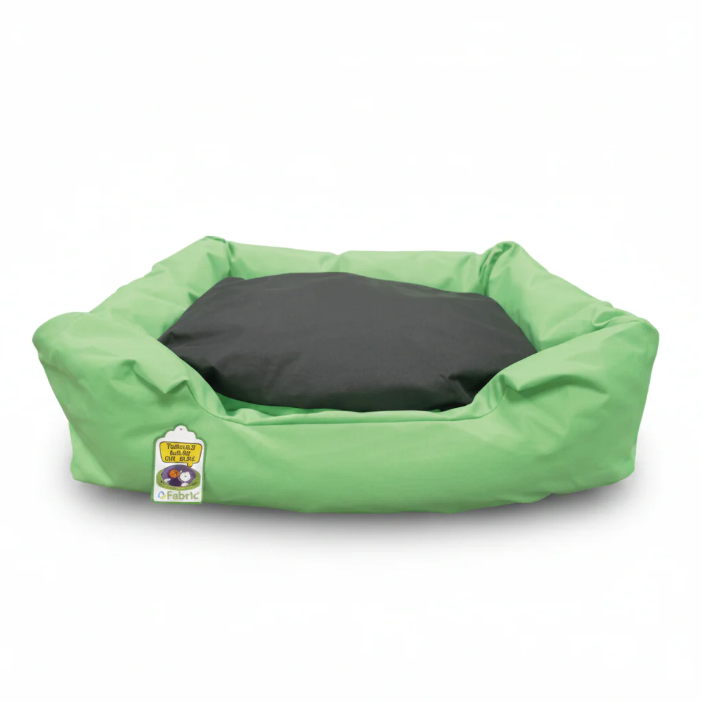 NutraPet L-75CM W-59CM H-17CM LOUNGER BED GREEN & BLACK M