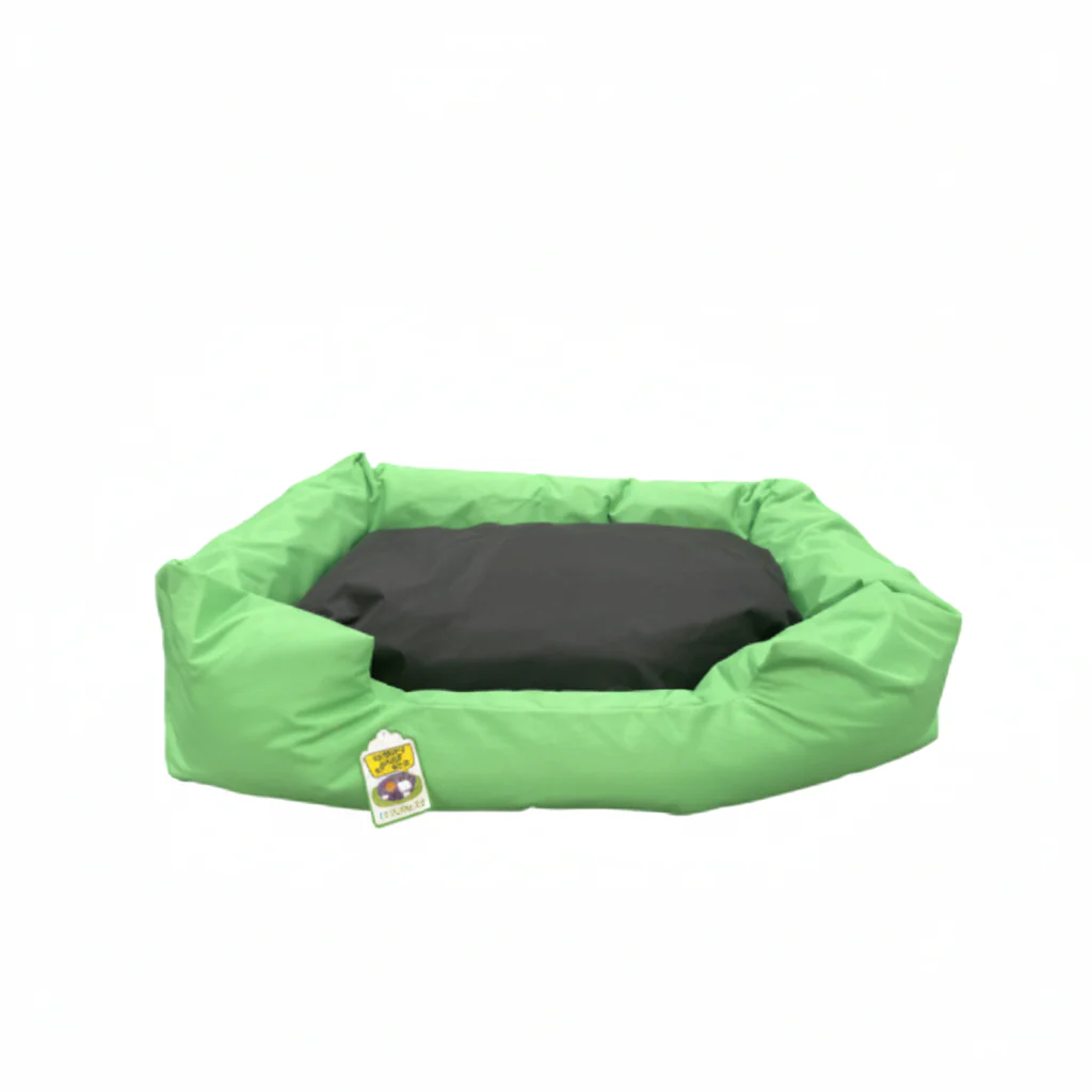 NutraPet L-86CM W-65CM H-19CM LOUNGER BED GREEN & BLACK L
