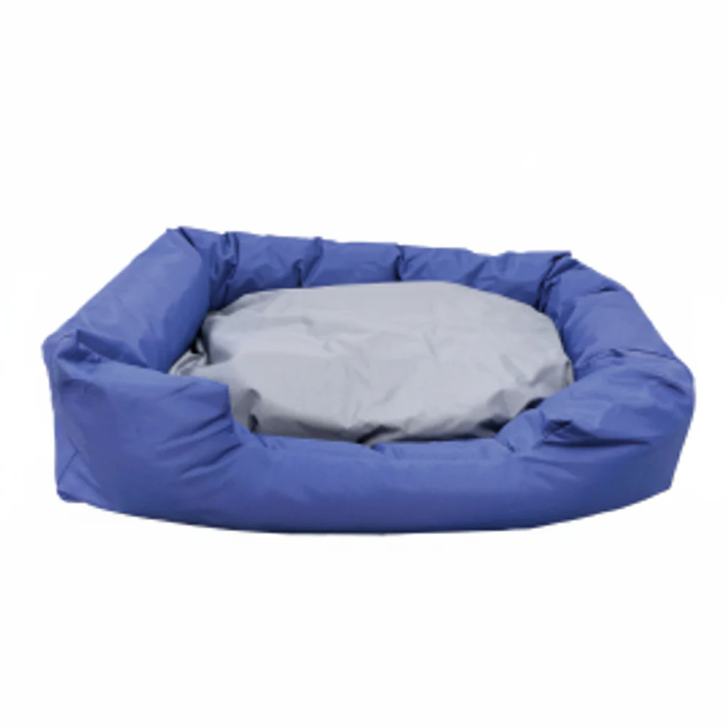 NutraPet L-86CM W-65CM H-19CM LOUNGER BED NAVY & GREY L