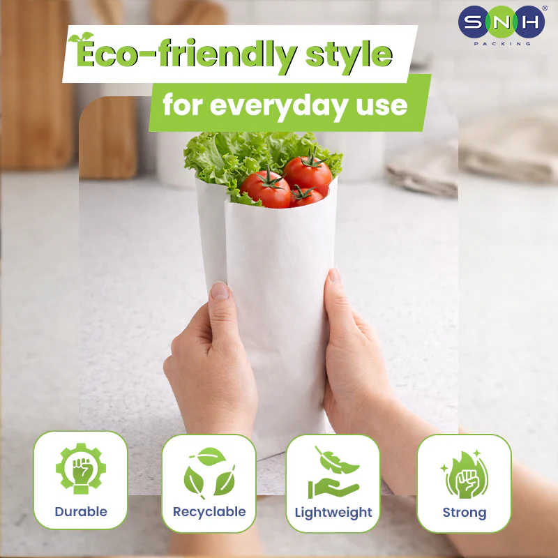 Paper Bags Flat Bottom 4 KG Eco-Friendly Takeaway Bags - Image 11