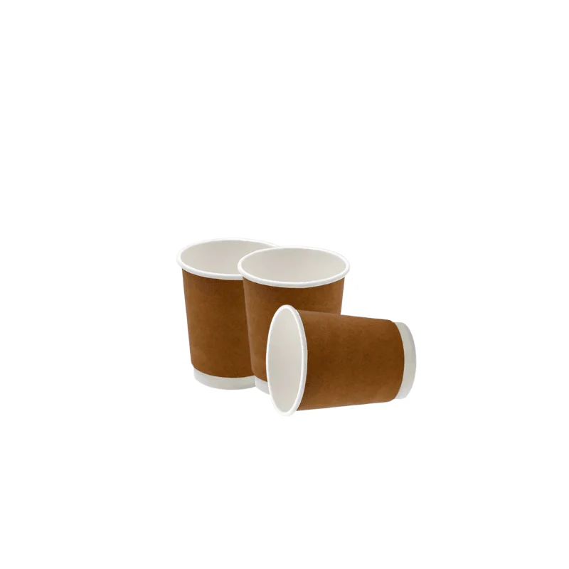 Brown Double Wall Paper Cups  Hot Drink Cups