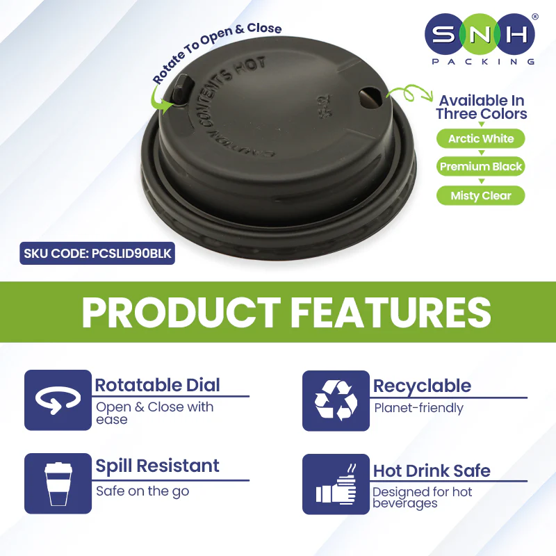 Paper Cup Lid UAE - 90mm Slider Lock - Image 3