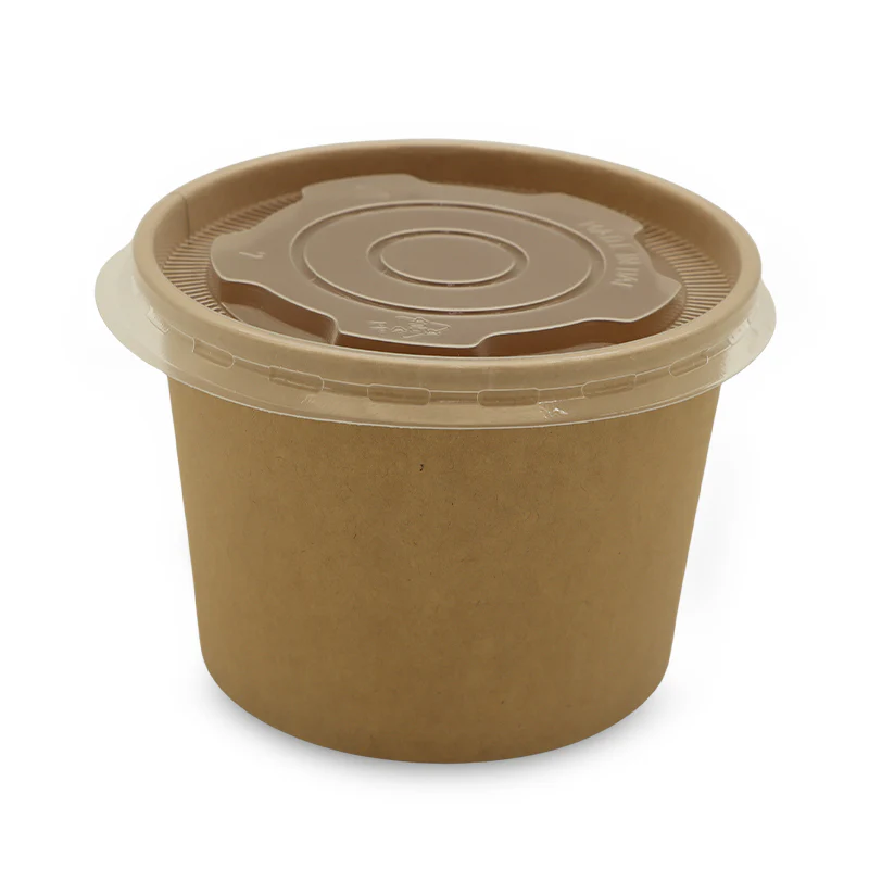 Paper Ice Cream Cups UAE - Brown with Lid - Image 25