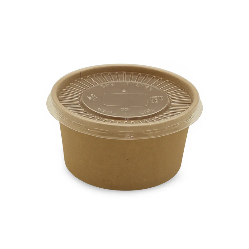 Paper Ice Cream Cups UAE - Brown with Lid - Image 9