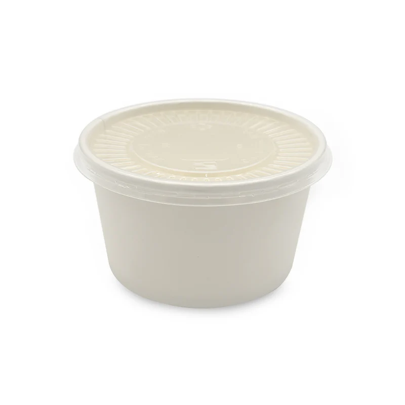 Paper Ice Cream Cups UAE - White with Lid - Image 11