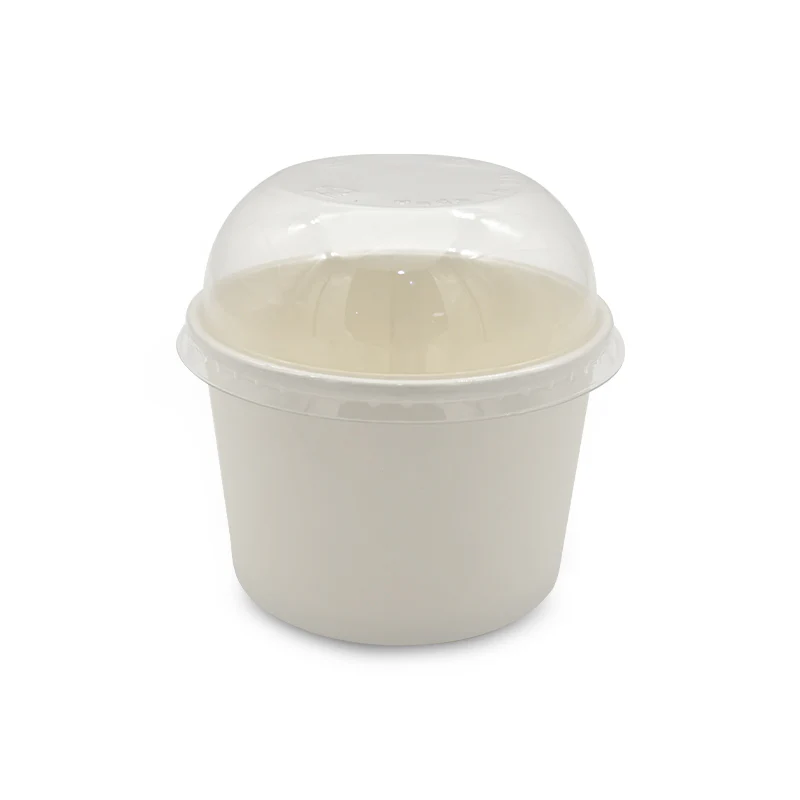 Paper Ice Cream Cups UAE - White with Lid - Image 13